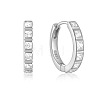 S925 Sterling Silver Circle Hoop Earrings VT3298-4-1