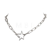 304 Stainless Steel Paperclip Chain Necklaces NJEW-JN06369-01-2