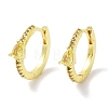 Brass Pave Cubic Zirconia Hoop Earrings for Women EJEW-L269-126G-2