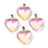 Two Tone Spray Painted Glass Pendants X-GLAA-N035-016-C04-1