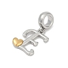 Brass European Dangle Charms KK-Z097-01E-GP-2