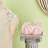Glass Seed & Rhinestone Beaded Fringe Embroidery Applique Patch DIY-WH0780-20A-4