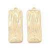 Rack Plating Textured Alloy Pendants PALLOY-T095-17G-1