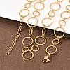 304 Stainless Steel 6MM and 10MM Ring Link Chain Necklaces NJEW-P343-02A-G-2