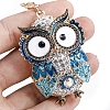 Owl Alloy Rhinestone Keychain PW-WG99278-01-2