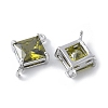 Brass Pave Cubic Zirconia Connector Charms KK-F892-53P-07-2