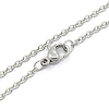 Unisex 304 Stainless Steel Cable Chain Necklace with Lobster Claw Clasps STAS-O037-83P-03-1