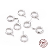 Anti-Tarnish Rhodium Plated 925 Sterling Silver Screw Eye Peg Bails STER-D035-42P-5