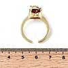Glass Cuff Open Rings RJEW-P178-01D-G-5