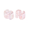 UV Plating Transparent Acrylic European Beads OACR-M027-02S-01-2