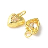 Brass Micro Pave Cubic Zirconia Pendants KK-U067-10G-04-2