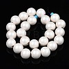 Painted Natural Wood Beads Strands WOOD-S053-58K-2