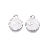 Rack Plating Alloy Enamel Pendants ENAM-N070-01C-01P-01-1