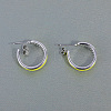 C-shaped Brass Stud Earrings WZ1638-4