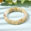 Natural Topaz Jade Beaded Stretch Bracelets for Women Men BJEW-D461-02I-4