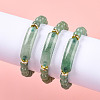 Natural Green Aventurine Beads Stretch Bracelets BJEW-T022-04L-4