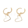 Brass Heart Pendants Leverback Earrings EJEW-JE06900-5