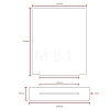 6Pcs Acrylic Blank Board Holder Stands ODIS-WH0038-275B-3