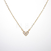 Golden Brass Heart Pendant Necklace for Women LS-WZ0134-2-1-1