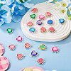 20Pcs Polymer Clay Heart & CCB Heart Frame Links Connector Charms CLAY-TADJ0001-04-5