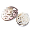 Natural Shell Carved Cabochons SHEL-L014-01-2