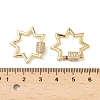 Brass Micro Pave Clear Cubic Zirconia Screw Carabiner Lock Charms KK-Z118-06G-02-3
