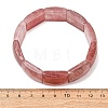Rectangle Natural Strawberry Quartz Beaded Stretch Bracelets for Women Men GG-CBA9ACE-C10-5