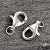 Rhodium Plated 925 Sterling Silver Lobster Claw Clasps STER-K014-H191-16mm-P-1