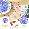 Biyun 160Pcs 8 Style Transparent Spray Painted Glass Beads GLAA-BY0001-01-13