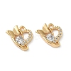 Brass Micro Pave Cubic Zirconia Charms KK-Z136-55G-1