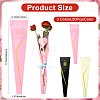 Love Print Transparent PE Cone Flower Sleeves ABAG-FZC0002-001B-3