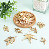 35Pcs 7 Styles Alloy Cabochons & Pendants FIND-TA0010-70-5