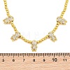 Brass Micro Pave Clear Cubic Zirconia Boy and Round Beaded Necklaces KK-CBA4547-14G-4