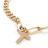 Brass Cross Charm Bracelets BJEW-JB05830-01-3