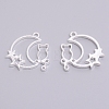 Alloy Open Back Bezel Pendants PALLOY-WH0072-89S-RS-1