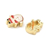 Christmas Brass Enamel Beads KK-I474-G28-2