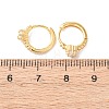Star 925 Sterling Silver Micro Pave Clear Cubic Zirconia Hoop Earrings EJEW-K317-07G-5