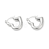 Non-Tarnish 304 Stainless Steel Heart Hoop Earrings for Women EJEW-A076-05P-1