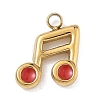 304 Stainless Steel Enamel Pendants STAS-I369-09G-1