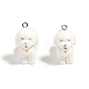 Flocky Resin Pendants RESI-A040-03D-1