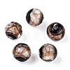 Handmade Gold Sand Lampwork Beads LAMP-T019-8mm-01-1