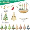 16Pcs 8 Colors Christmas Theme Rack Plating Alloy Pendants FIND-FS0002-98-4