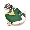 Rugby Theme Alloy Enamel Pendants ENAM-T021-05KCG-2