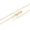 Brass Box Chain Adjustable Slider Necklaces NJEW-B119-02G-2
