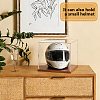 Clear Acrylic Minifigure Display Cases with Wooden Base ODIS-WH0030-348-5