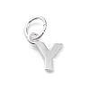 925 Sterling Silver Letter Charms STER-C012-01S-Y-1