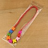 Colorful Wood Necklaces for Kids NJEW-JN00306-01-3