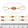 Rack Plating Brass Enamel Link Chains CHC-P012-11G-01-2