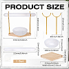1 Set Iron Display Stands with Rhombus Wooden Base for Natural Selenite Bar ODIS-MA0001-04A-2