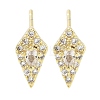 Brass Micro Pave Clear Cubic Zirconia Studs Earring EJEW-S217-G15-1